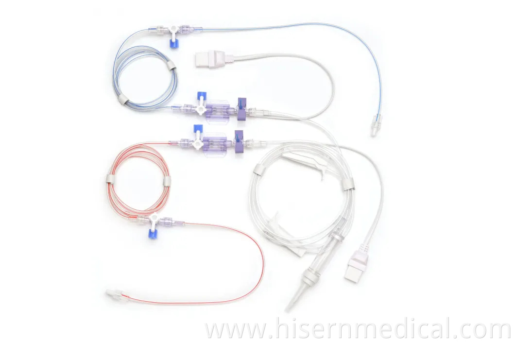 Disposable Blood Pressure IBP Transducer Double Lumen